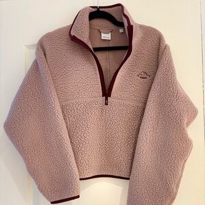 Aritzia TNA Women's Mauve Pink Teddy Jacket